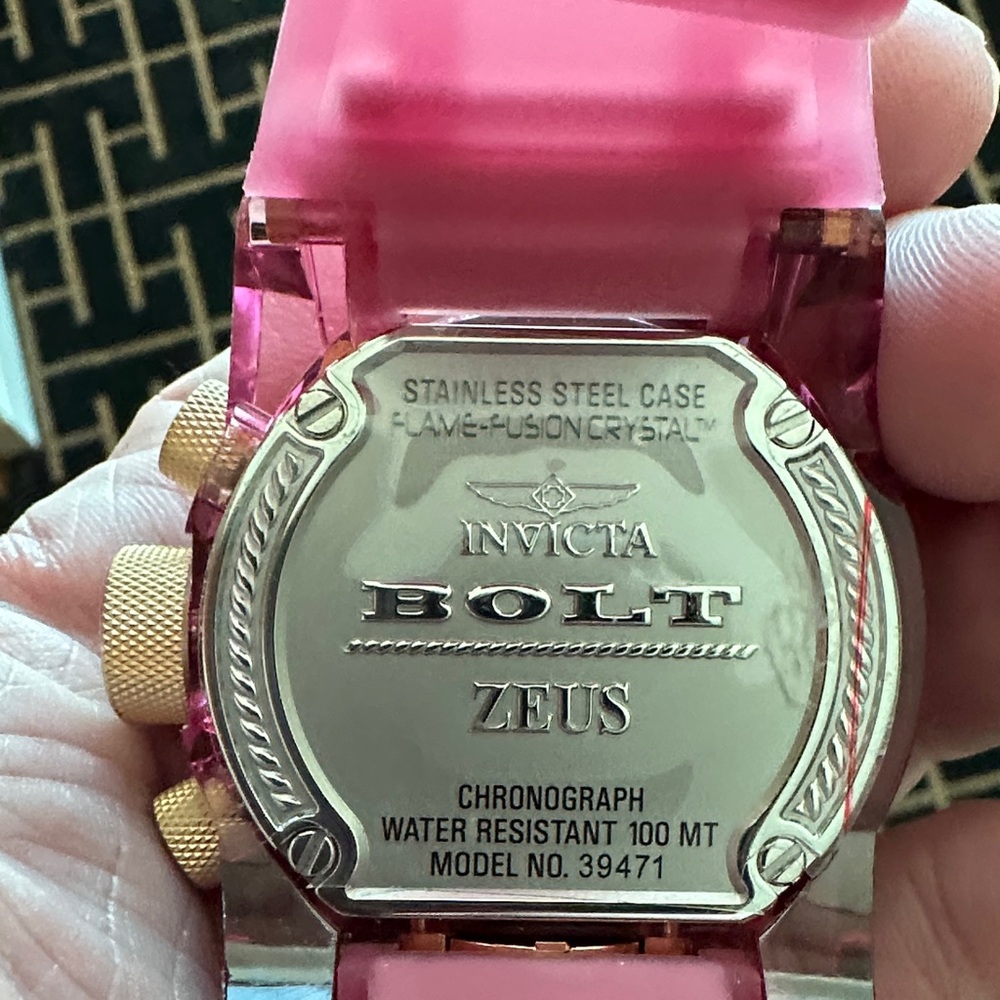 Invicta Unisex  Pink and Gold Bolt Zeus Chronograph Watch - Picture 4 of 4